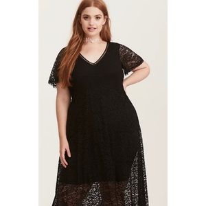 TORRID Black Lace V-Neck Maxi Dress